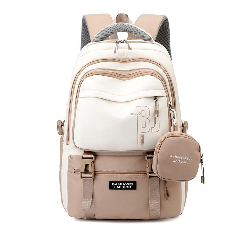 Frühling und Herbst Neue Schulranzen für Grundschüler der 3. bis 6. Klasse für Mädchen, leichter Rucksack für Teenager, wasserdichte Schulranzen aus Nylon für Jungen khaki