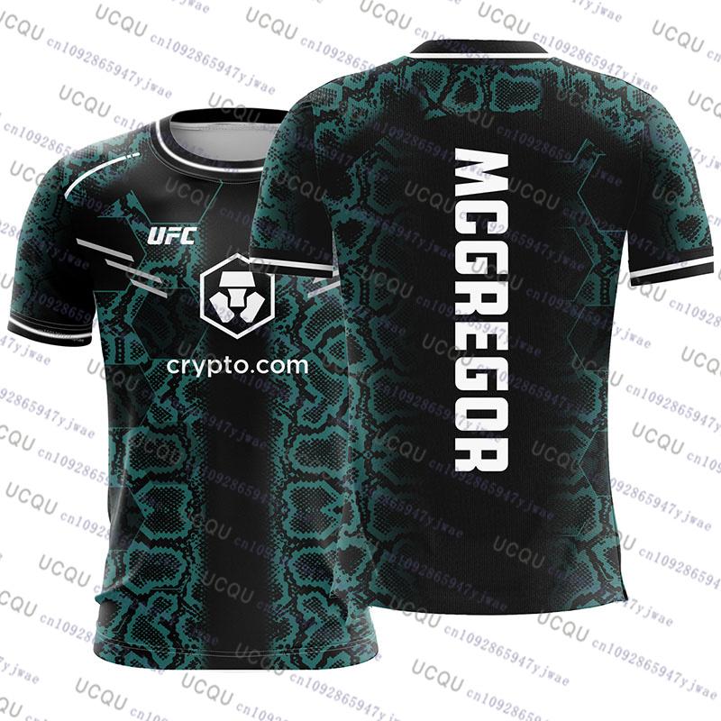 UFC 2025 Neue Mode Conor McGregor Mixed Martial Arts T-Shirt 3D-Druck Kurzarm Kampf-Oberteile Vintage Sportbekleidung MMA Trikot L