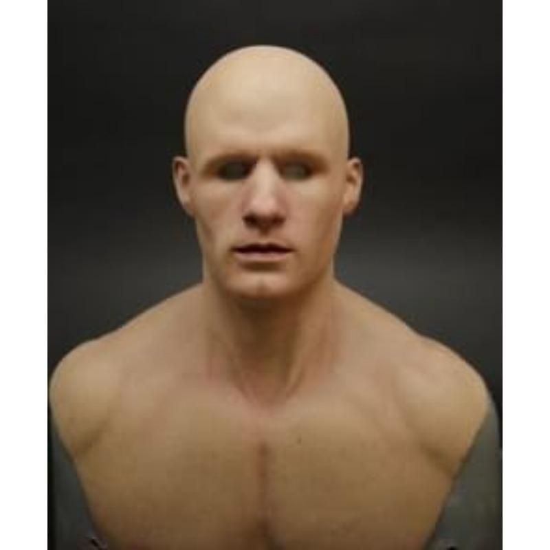 Realistische, hübsche Maske für junge Männer und alte Damen – perfekt für Halloween- und Cosplay-Kostüme. bald man