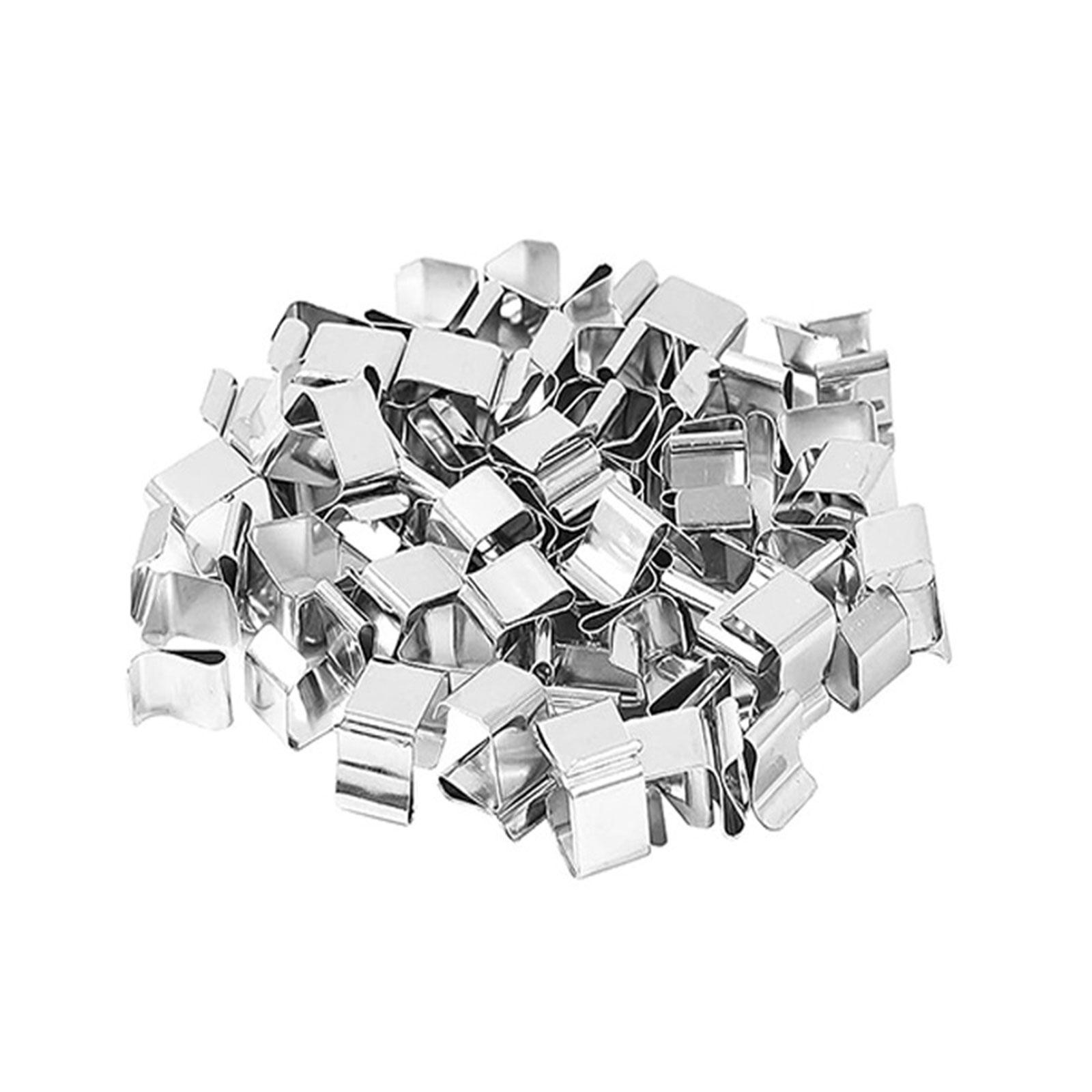 Packung mit 50 Dachrinnenklemmen für Lichter Robuste Metallhaken Außenhaken Lichtmontage Langlebig für Weihnachtsdekoration A