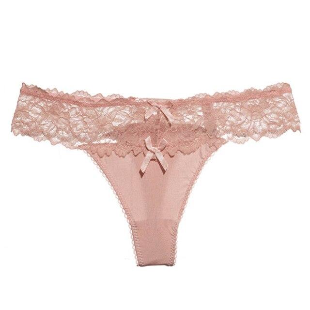 TERMEZY Frauen Spitze Höschen Sexy Low-taille Slips Weibliche Aushöhlen Unterwäsche Damen Unterhose G-String Dessous Dessous S rosa