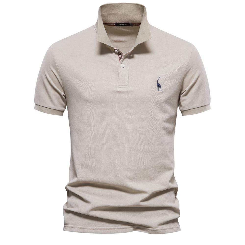 AIOPESON Marke männer Original Polo Shirts Baumwolle Polo Shirts für Männer Kurzarm Hohe Menge Polo Männer Neue Sommer kleidung M 70-80kg khaki
