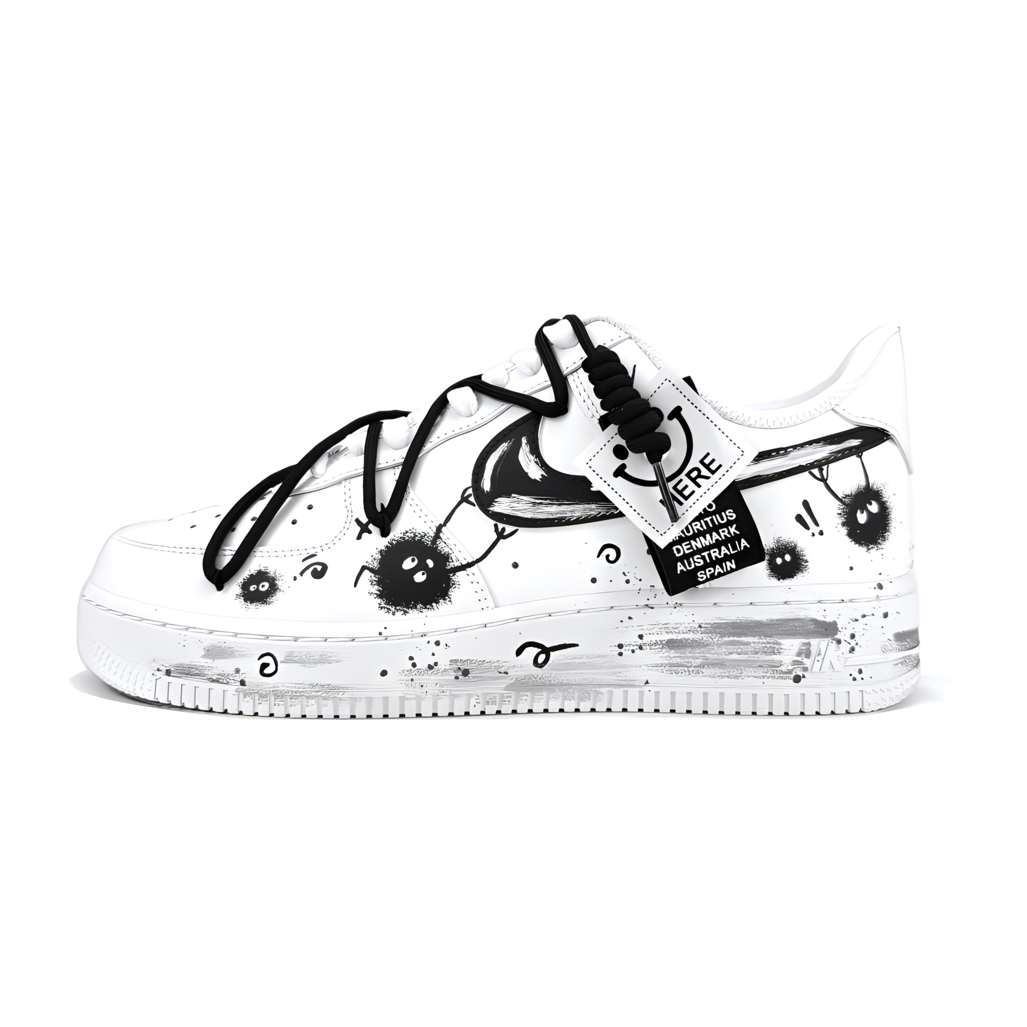 Nike Air Force 1 Air Force 1, Kohleball, Keine Kohlebergbauabdeckung Thermisch Niedrig geschnitten Skateboard-Schuhe Unisex Schwarz Weiß CW2288-111(Team405-) 38