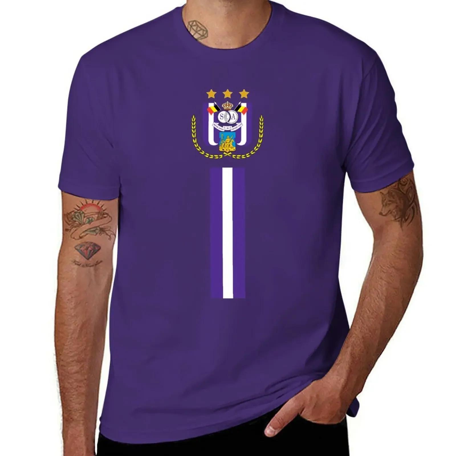 Anderlecht RSCA - Anderlecht Fußball T-Shirt süße Oberteile personalisiert Herrenbekleidung M blue
