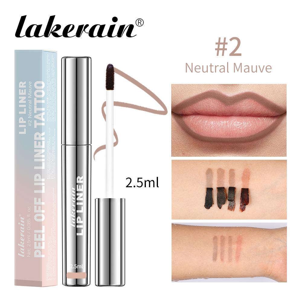 Wasserfester Lipliner, Peel-Off-Tattoo-Lipgloss, wasserfest, langanhaltend, matte Lippentönung, braune Kontur, abreißbare Lippen, Fleck, Kosmetik