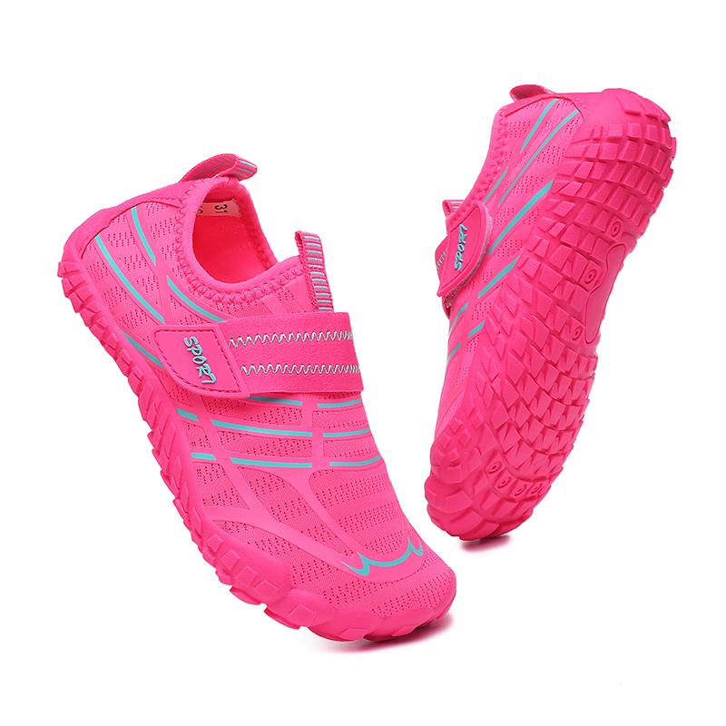 Kinder Wasserschuhe Kinder Aquaschuhe Entwässerung Strand Sport Sandalen Schnell trocknend Schwimmen Barfuß Waten Bootfahren Tauchen Surfen Turnschuhe 29 rot