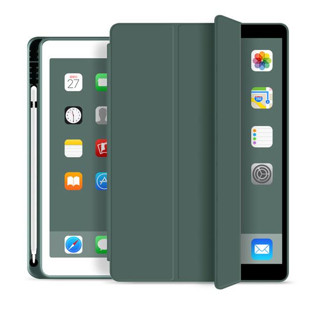 Hülle für iPad Pro 12.9 11 2021 2020 Smart Cover iPad 10.2 9. 8. 7. GeniPad Mini 6 5 Air 4 3 2 1 Hülle iPad 9.7 10.5 10.9 Zoll 10.2 7th 8th Gen dunkelgrüne