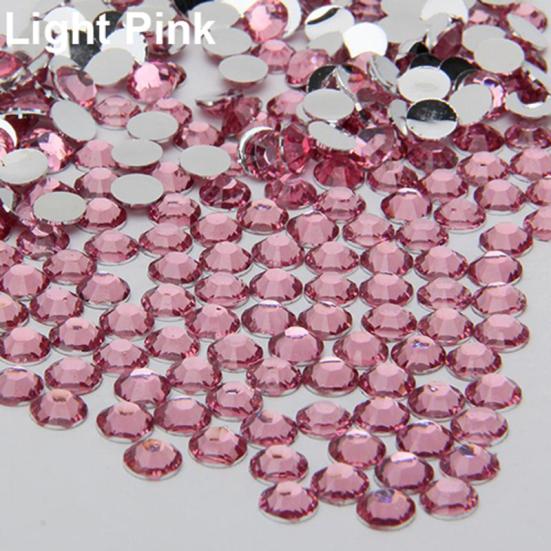 2000 Stück Harz-Strasssteine mit flacher Rückseite zum Selbermachen, für Handyhüllen, Nagelaufkleber, 2/3/4/5 mm 5mm hellrosa