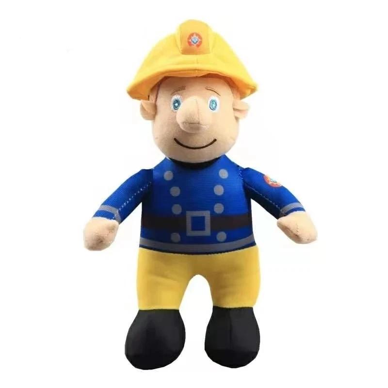 Neues 25CM Cartoon Fireman Sam Plüschtier Anime Kawaii Feuerwehrmann Weiche Angefüllte Puppenfigur für Kinder Weihnachten Geburtstagsgeschenke 25cm blue