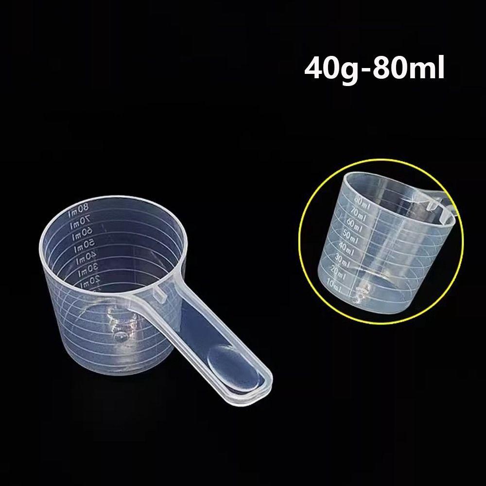 5 Stück/Set mit Skala Kaffeemaßlöffel Kunststoff Messlöffel Heimküche Backzubehör 40g-80ml