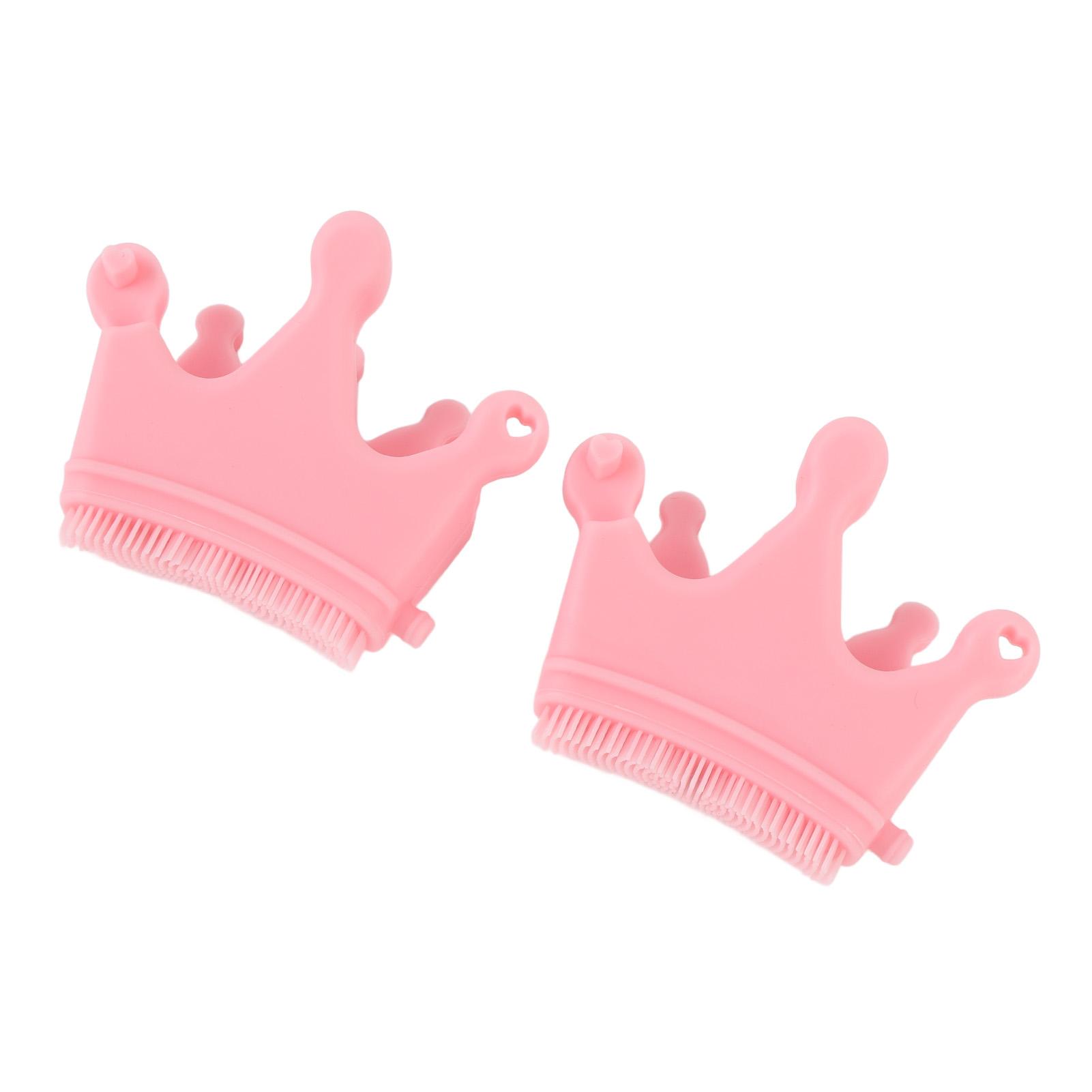 2 Stück Fingernagel-Separator Nagelbürste Multifunktionale Silikon-Nagelbürste Fingernagel-Separator rosa