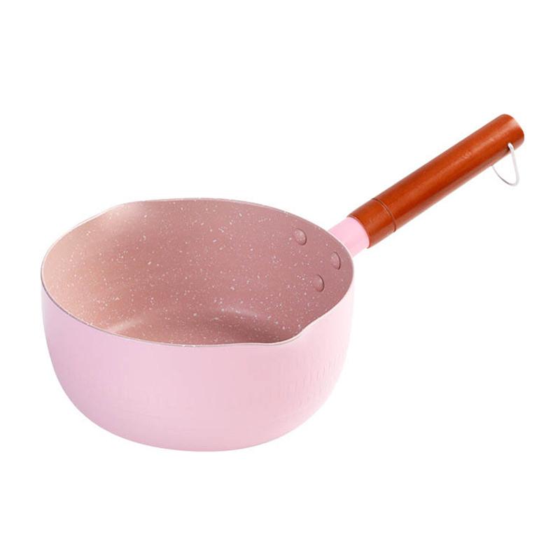 Kochtopf im japanischen Stil, antihaftbeschichtet, für Milch, Nudelsuppe, Soßentopf, Babynahrung, Kochtopf, Rosa, 18 cm
