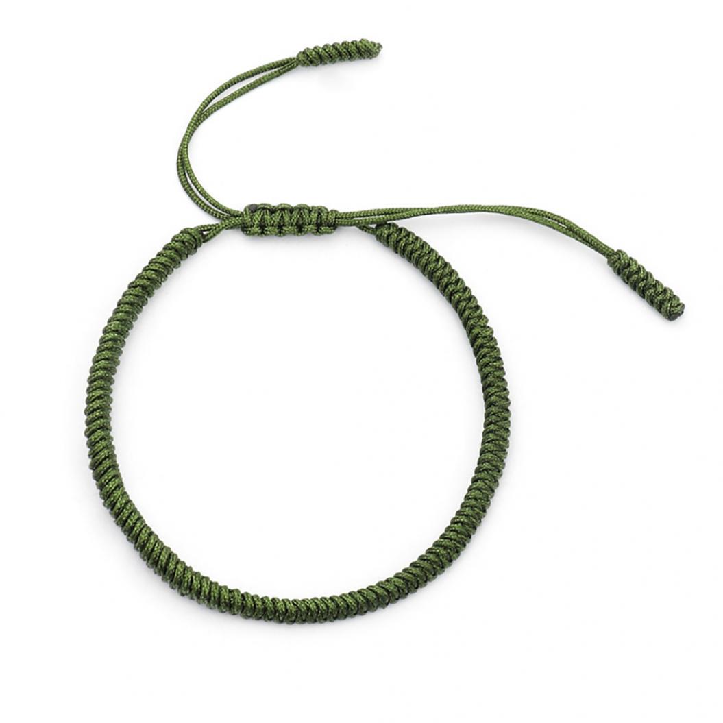 1 Stück Unisex Modeschmuck Geschenk Viel Glück Handgemachtes Seil Geflochtenes Armband Armreif grün