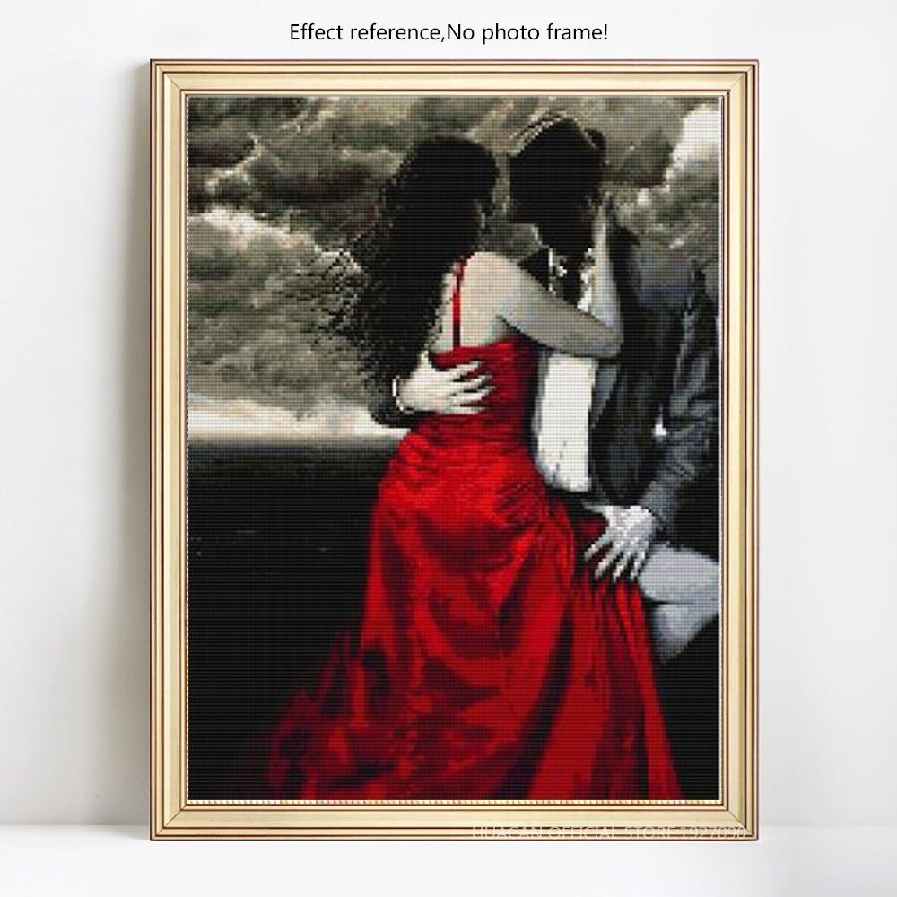 Diamantmalerei Paar Hochzeitskleid voller Strass Mosaik Diamant Stickerei Kreuzstich 20X30CM