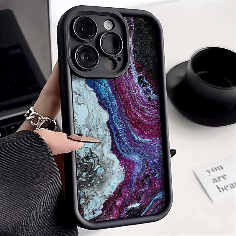 Marmorhülle für iPhone 16 Pro Max Hülle iPhone 13 11 12 15 14 Pro Max XR XS 7 8 Plus SE Stoßfeste weiche TPU-Silikon-Telefonabdeckung For iPhone 16 Plus