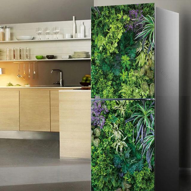 Coole Löwe Kühlschrank Aufkleber Tür Abdeckung Kühlschrank selbstklebende Küche Vinyl Film Dekor Tiere Tapete Wandbild Jungen Zimmer Dekor 60x180cm(1 pcs)