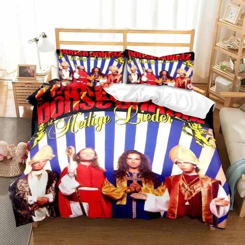 Band Böhse Onkelz Doppelbettwäsche-Set Ganzjahres-3-teiliges Bettbezug-Set Bettdeckenbezug für Doppel- und Kingsize-Betten Bettbezug Bett US Queen(228*228cm)3pcs