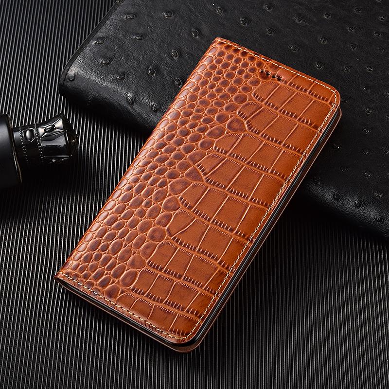 Krokodil Echtes Leder Klapphülle Für iPhone 7 8 Plus X XS XR 11 12 13 14 15 16 16E Pro Plus Max Brieftasche Handyhüllen Abdeckungen iPhone 7 8 Plus braun