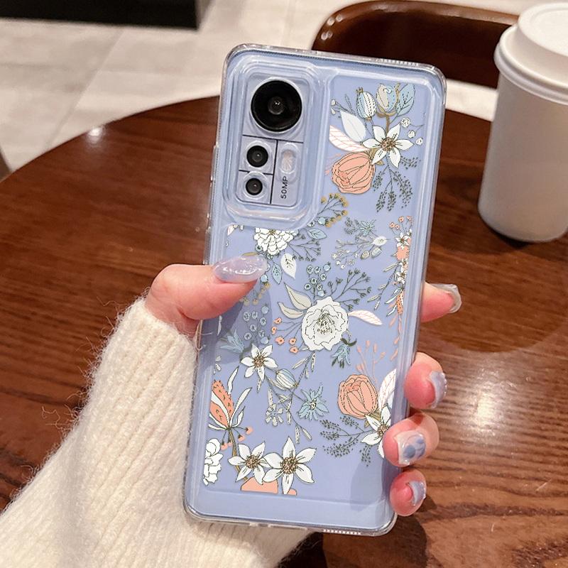Farbmuster Transparente Handyhülle für Xiaomi 13T 11T Redmi Note 12 11 Pro stoßfeste Schmetterling Herz Floral klare weiche Silikon Handyhülle Redmi Note 11 Pro