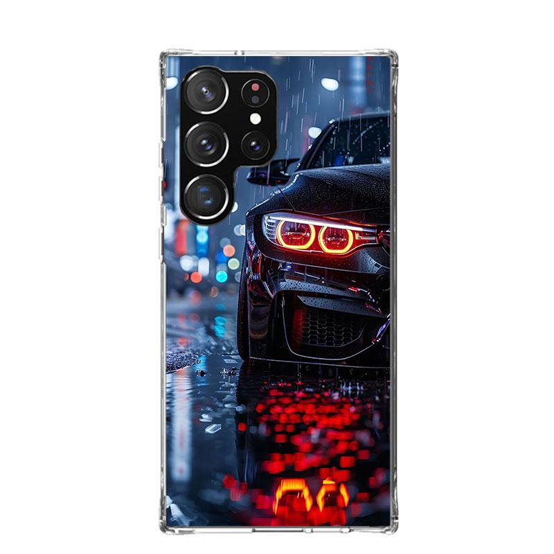 Schwarz Weiß Sport für B-BMW Handyhülle Für Samsung Galaxy S26 Ultra S23 S24 S25 Edge S20 FE S21 S22 Plus Weiche Druckschale Abdeckung Samsung S21 Plus