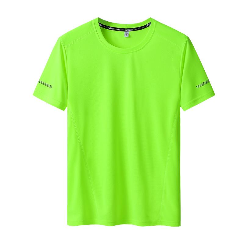 6XL 8XL Große Übergrößen Herren T-Shirts Schnelltrocknendes Kurzarm-T-Shirt Fitnessstudio Trikots Fitness Trainer Lauf-T-Shirt Sportbekleidung L grün
