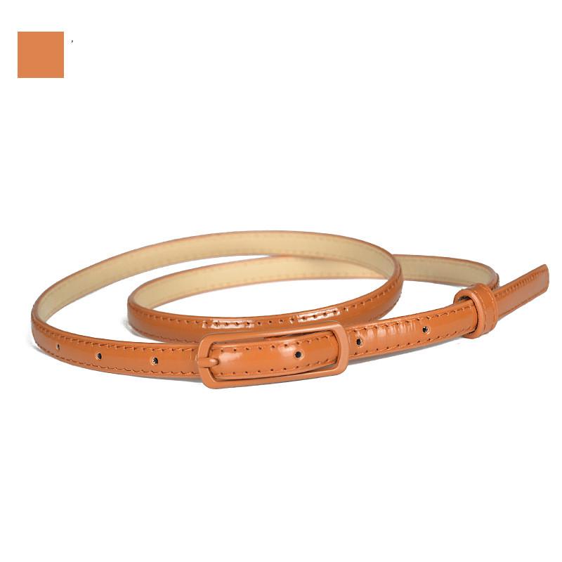 1 stücke Damen Feinen Gürtel Japanische Wort Schnalle PU Gürtel Damen Mode Gürtel Dünne Taille Rock kamelfarben