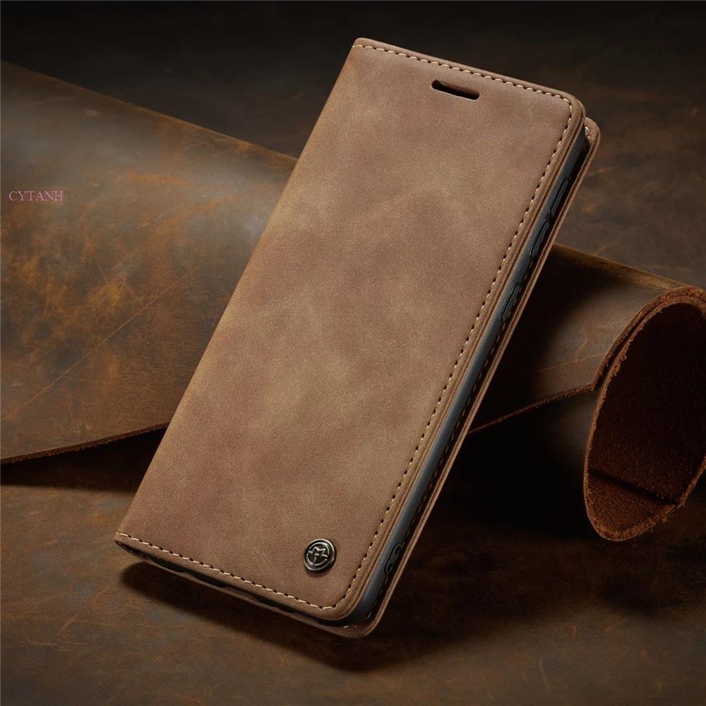 Ledertasche für Samsung Galaxy S10 Plus S10E Stoßfeste Stoßstange Luxus Brieftasche Magnetischer Flip-Telefon-Abdeckung für Samsung S 10 E G14D For Samsung S10 (5G) braun