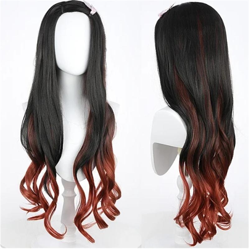 Neues Kamado Nezuko Cosplay Kostüm Japanischer Anime Karnevalsparty Uniform für Erwachsene Mädchen Halloween Kostüm für XXL rosa