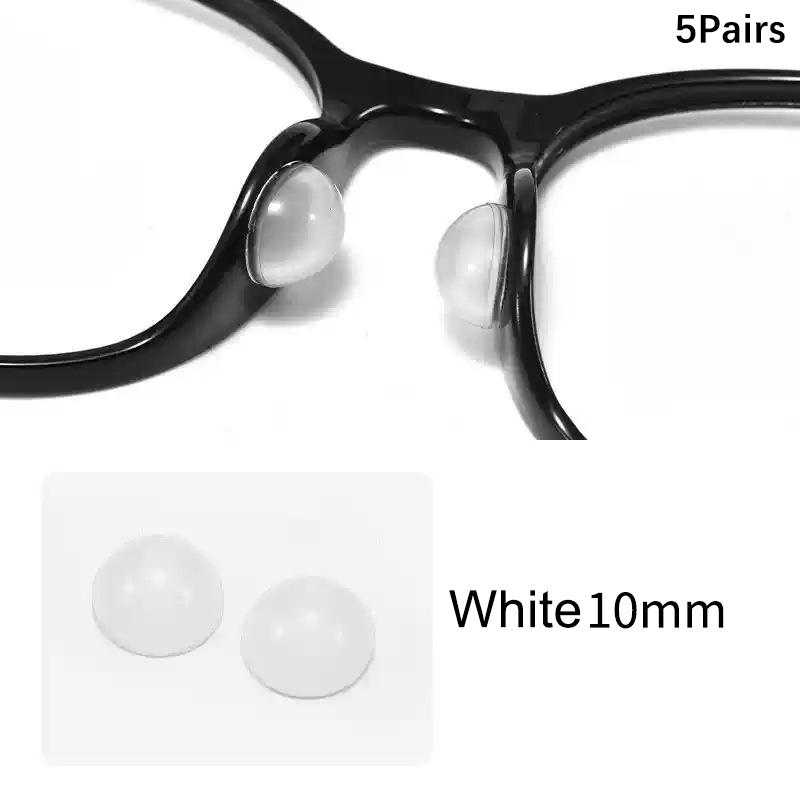 Anti-Rutsch-Brillen-Nasenstützen, Silikon, unsichtbare Brillen-Luftpolster-Nasenpads, transparent, weich, selbstklebender Nasenhalter 10mm