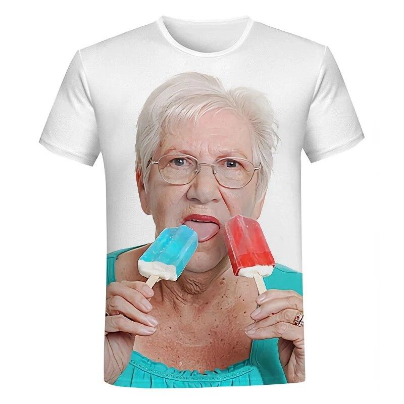 Lustige T-Shirts Senior Ladies Boxing Memes 3D-Druck Streetwear Männer Frauen Casual Fashion Übergroßes T-Shirt Kinder Tees Tops Kleidung 5XL