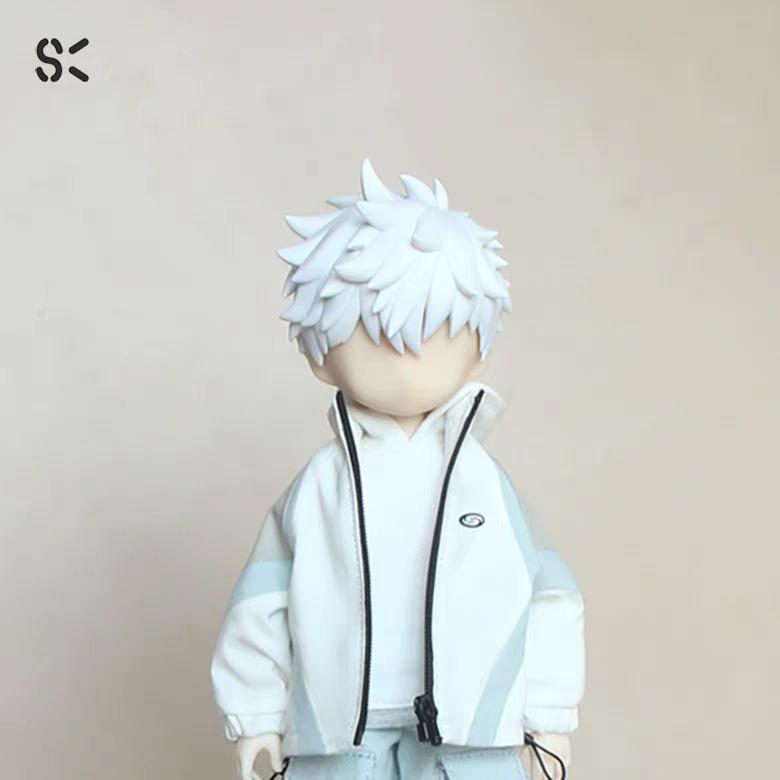 Hochwertige OB11 Puppe Outdoor Jacken Anzug Kleidung Und Hosen Anzug Für Ob11 1/12 Puppe Outfit Tägliche Lässige Accessoires Für Kinder Diy OB11 white