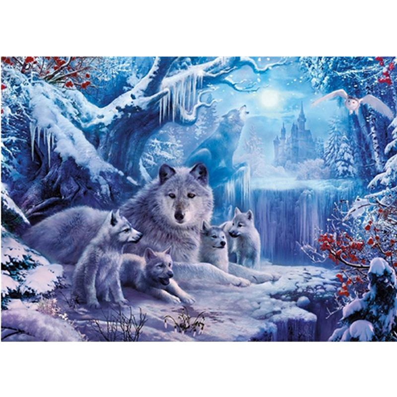 DIY Winter Schnee Landschaft 5D Diamant Malerei voller Runde Bohrer Mosaik Diamant Stickerei Harz Landschaft Kreuzstich Kits Geschenk Full Round 20x30CM