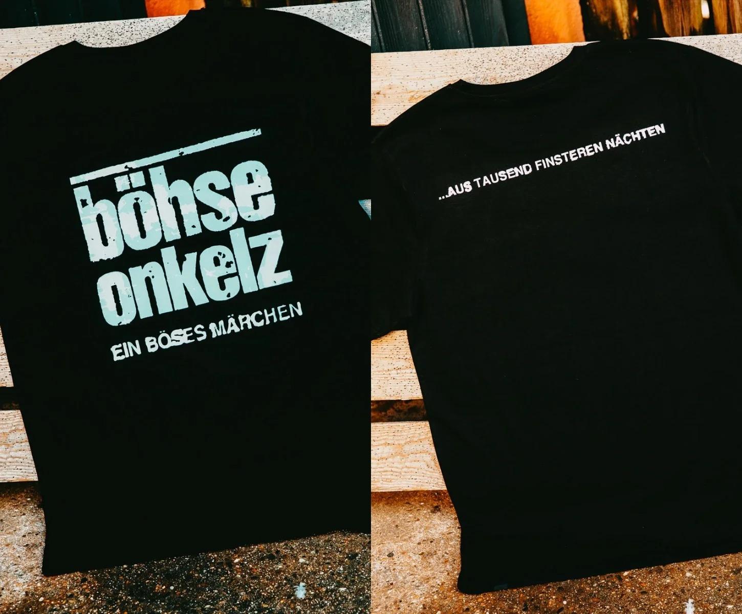 Deutsche Rockband Böhse Onkelz Gehasst Verdammt Vergöttert II Peripheres Übergroßes Lässiges Übergroßes Baumwoll-T-Shirts 40 Jahre T-Shirt S schwarz
