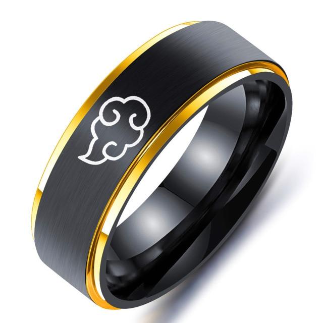 8mm japanischer Stil Anime Cosplay Cloud Ringe Edelstahl Schmuck für Frauen Männer Anime Fans Ring Schmuck 9 gold