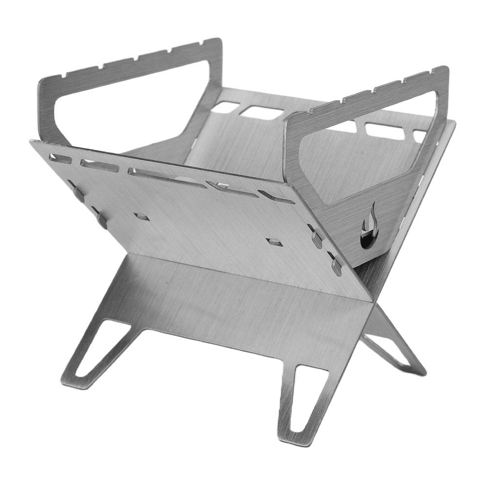 Neuer Edelstahl Klappbarer Tragbarer BBQ Grill Herd Camping Outdoor Camping Picknick Set Camping Barbecue Rucksackgestell