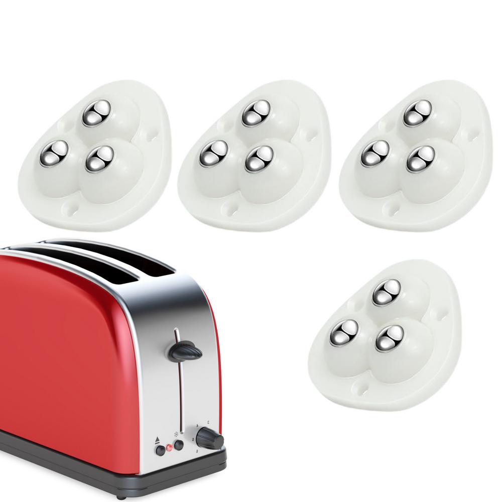 Rollen für Küchengeräte, 4/8 Stück, Tragkraft, klebrige Möbelrollen, Räder, verschleißfeste Gleiter für Kleingeräte im Haushalt 4pcs weiß