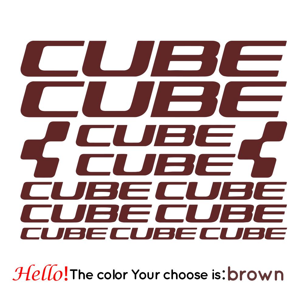 CUBE Fahrradrahmen Aufkleber Fahrrad Decal Zubehör Cube Rennrad Körper Vinyl Aufkleber 34cm X 26cm braun