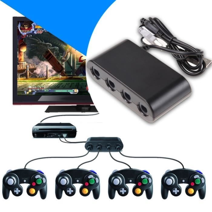 GameCube Controller Adapter - Nintendo - Wii U - 4 Controller - Eingebaute Vibration - USB