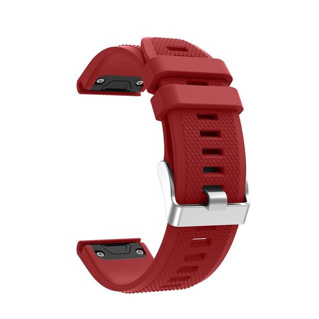 Schnellverschlussarmband aus Silikon für Garmin Fenix ​​6 6S 6X Pro 5X 5 5S 3 3HR Forerunner 935 945 22mmFenix 6 5 5 Plus rot