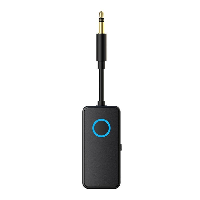 Bluetooth 5.4 Empfänger Sender 2-in-1 Drahtloser Bluetooth 3,5mm Aux Audio Adapter Mikrofon für Flugzeug TV Auto Laufband