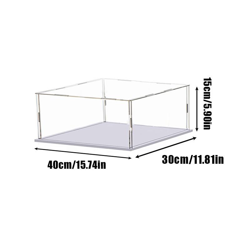 1 Stück transparente Acryl-Displaybox, Aufbewahrung, staubdichter Schutz, Vitrine, Desktop-Aufbewahrung, Heimaufbewahrung 40*30*15cm