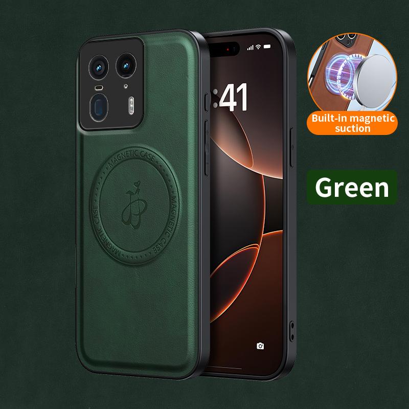 Kabelloses Laden Magnetische Hülle für Motorola Edge 50 Neo Moto Edge 50 Fusion Ultra Schutzhülle PU Lederhülle Coque Funda Motorola Edge 50 Pro grün