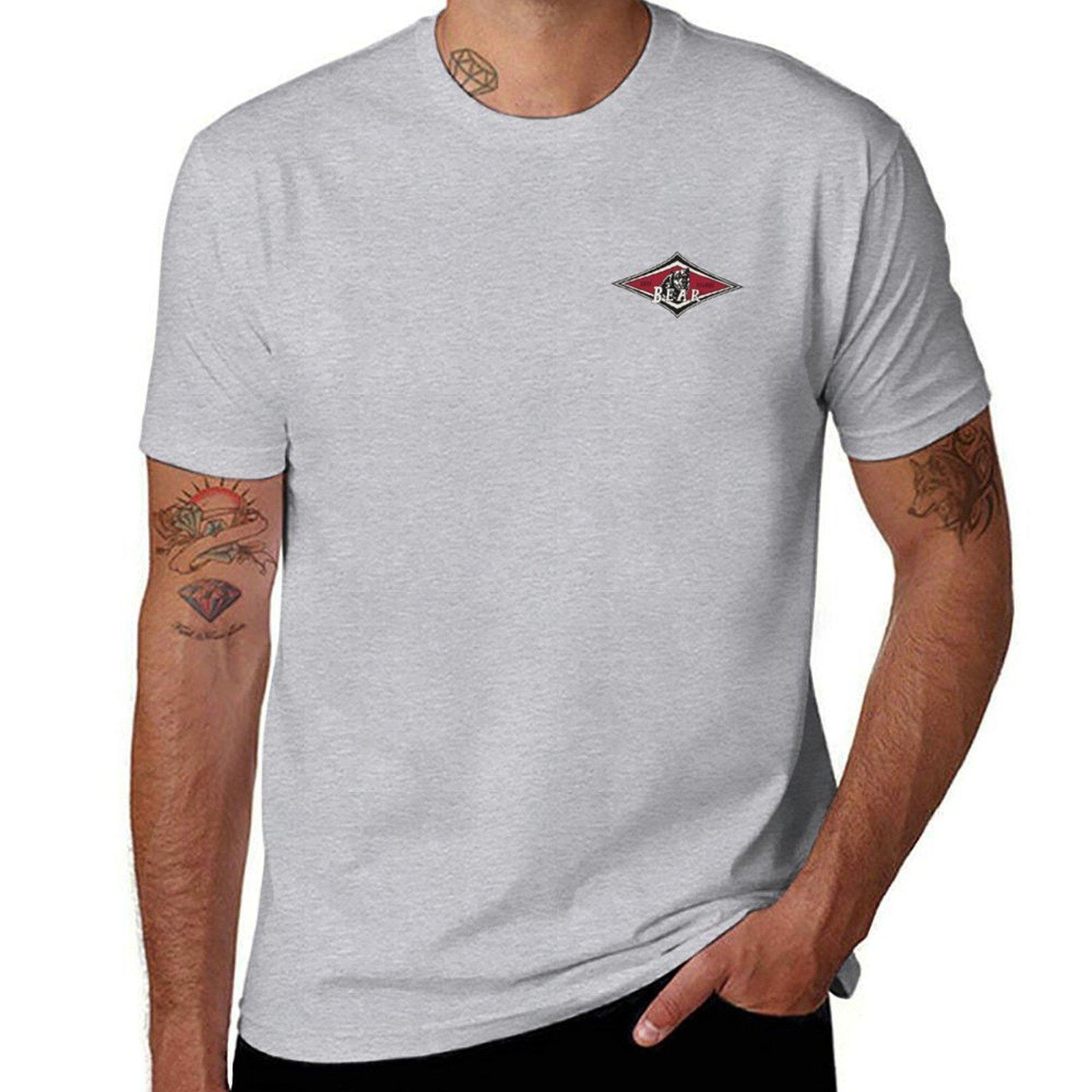 Baesic Bear Surfboards T-Shirt Shirts Grafik-T-Shirts Jungen Tierdruck Sportfans Schlichte schwarze T-Shirts für Männer M