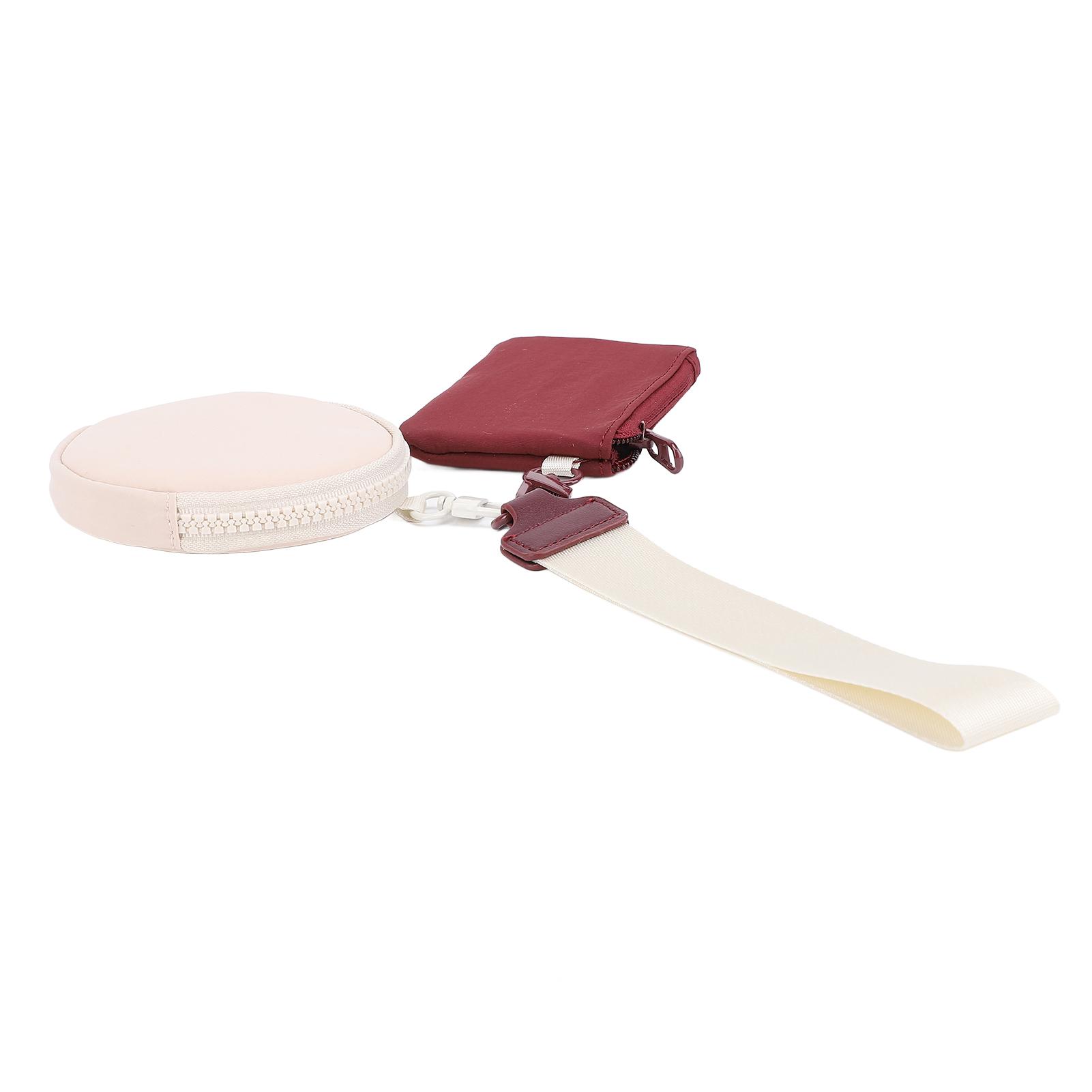 Schlüsselanhänger Geldbörse Doppeltasche Tragbare Geldbörse Miniatur Abnehmbare Handgelenkschlaufe Schlüsselanhänger Geldbörse für Schlüssel