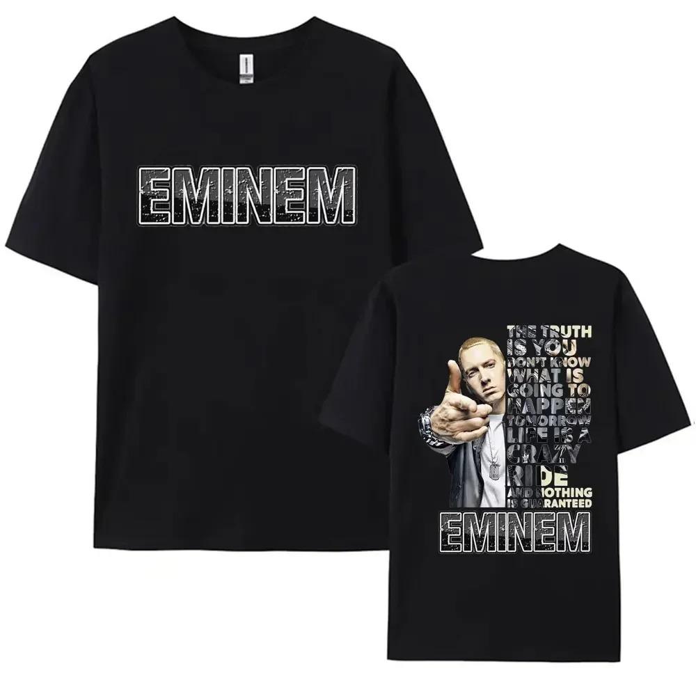2026 Rapper Eminem Neues Album Grafikdruck T-Shirts Herren Damen Hip Hop Trend Kurzarm T-Shirt Sommer Baumwolle T-Shirt für Fans Geschenk 4XL beige