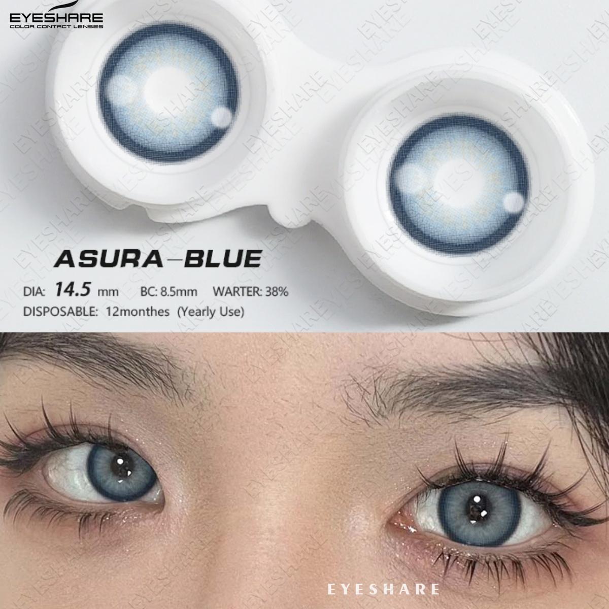 EYESHARE 1 Paar brandneue modische farbige Kontaktlinsen Hellgraue Brille Meeresblau Schönheitslinsen Grüne Brille Farbige Make-up Orange Linsen