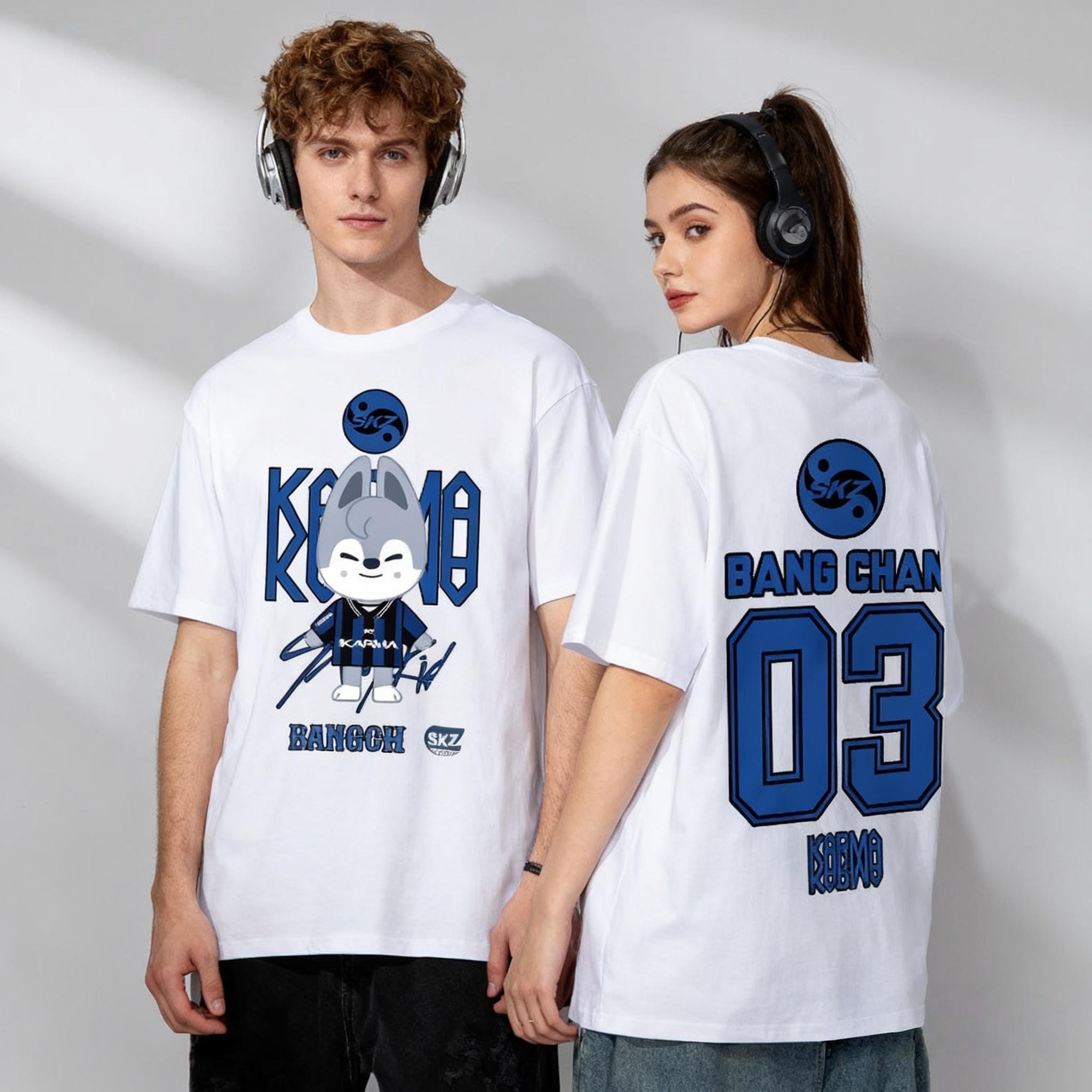 Sommer KPOP KARMA HYUNJIN Cartoon Kinder T-Shirt Kurzarm Rundhals Lässig Bys T-Shirts Kleidung Mädchen Mode Kleidung Tägliche T-Shirts Top 100