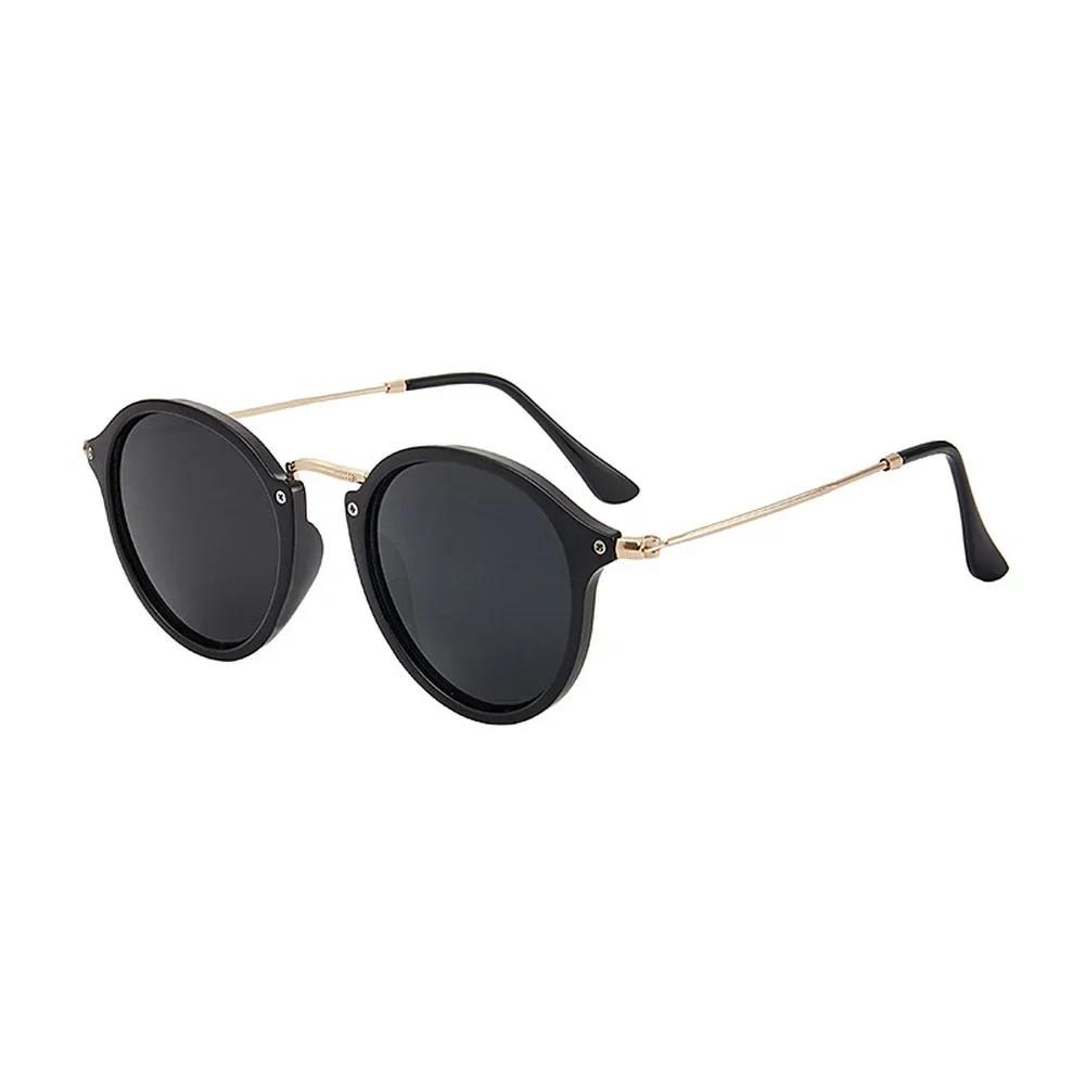 Sonnenbrille Damen/Herren Vintage Runde Sonnenbrille Hochwertige Designer Sonnenbrille lentes de sol hombre/mujer UV400 gray