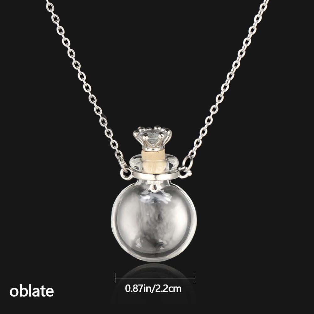 Öffnbares Glasfläschchen Anhänger Halskette Wassertropfen Herz Stahlkette Andenken Schmuck Geschenk Parfüm Mini Fläschchen Schmuck Halskette