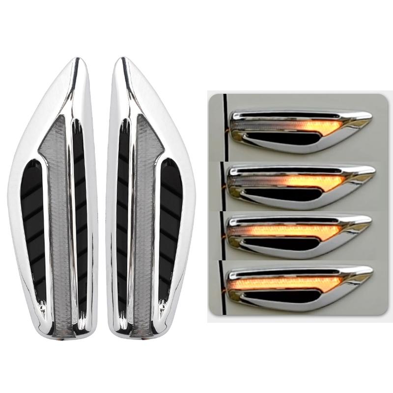 2PCS Auto Kotflügel Licht Lampe Blinker LED Signal Lampe Seite Marker Für Die Meisten Fahrzeuge gelb